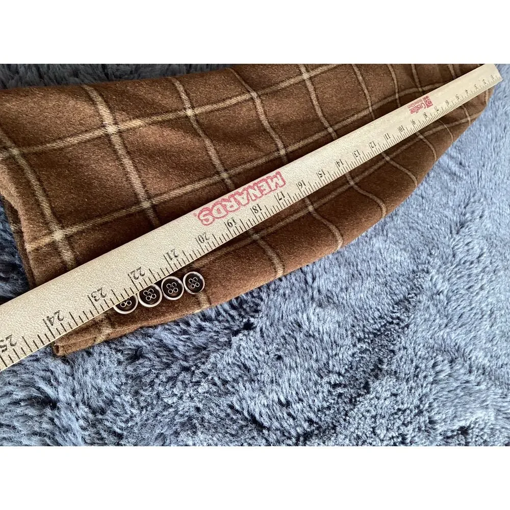 Zenbriele Men's Plaid Wool Blend Single Breasted Vent Blazer Jacket Brown SZ S46